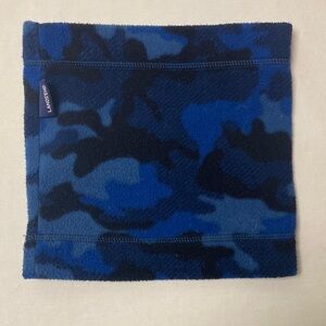 Lands' End Blue Camo Fleece Neck Warmer